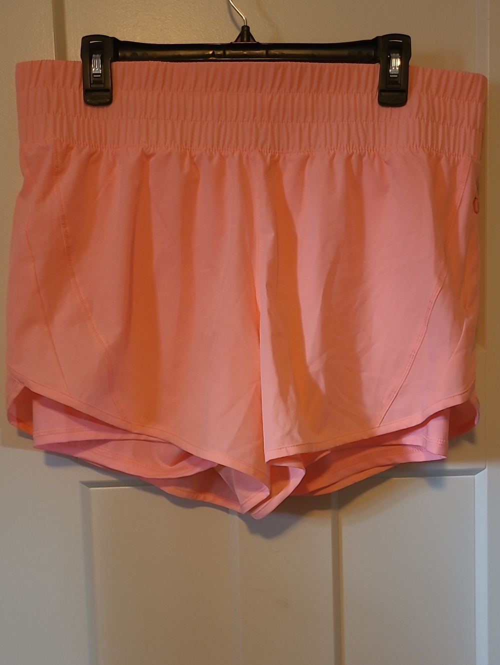 Avia Coral Pink Layered Athletic Shorts